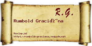 Rumbold Graciána névjegykártya
